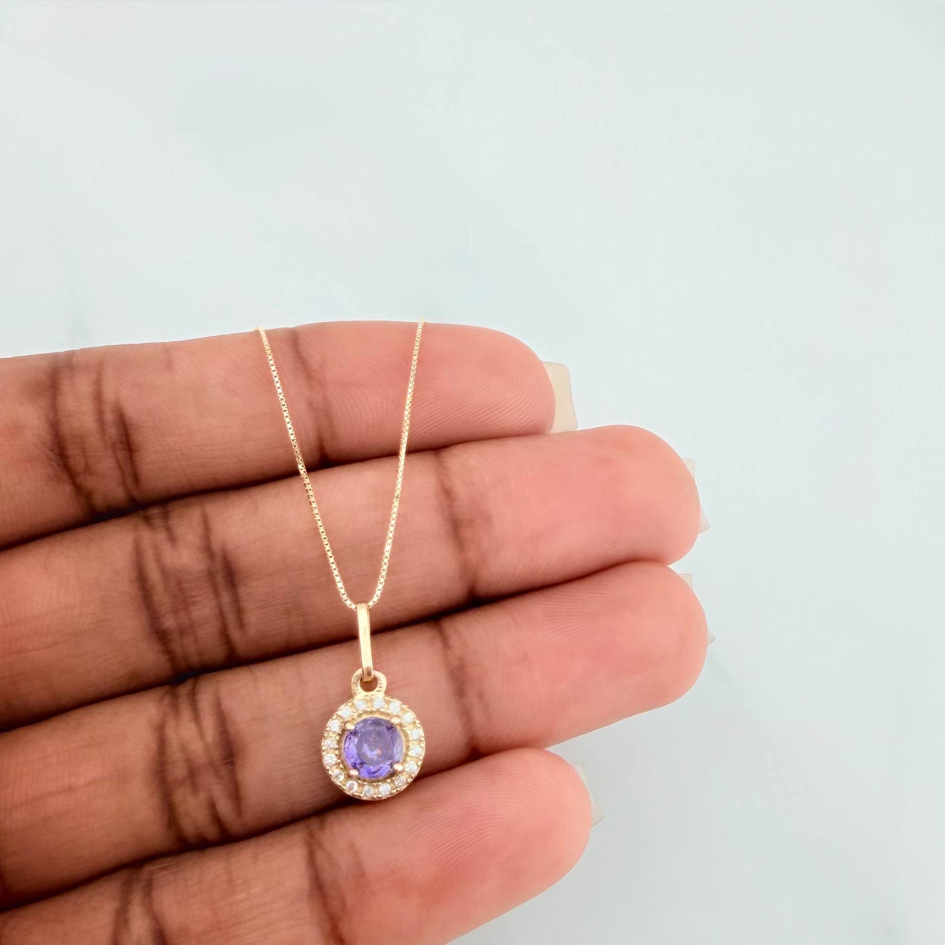 Set Cadena Veneciana + Dije Halo / 2.35 g / 45 cm Oro Amarillo 18K