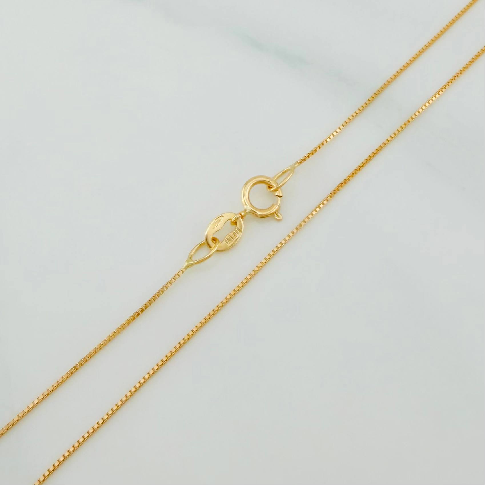 Set Cadena Veneciana + Dije Tres Gracias / 1.75g / 45cm Oro Amarillo 18K