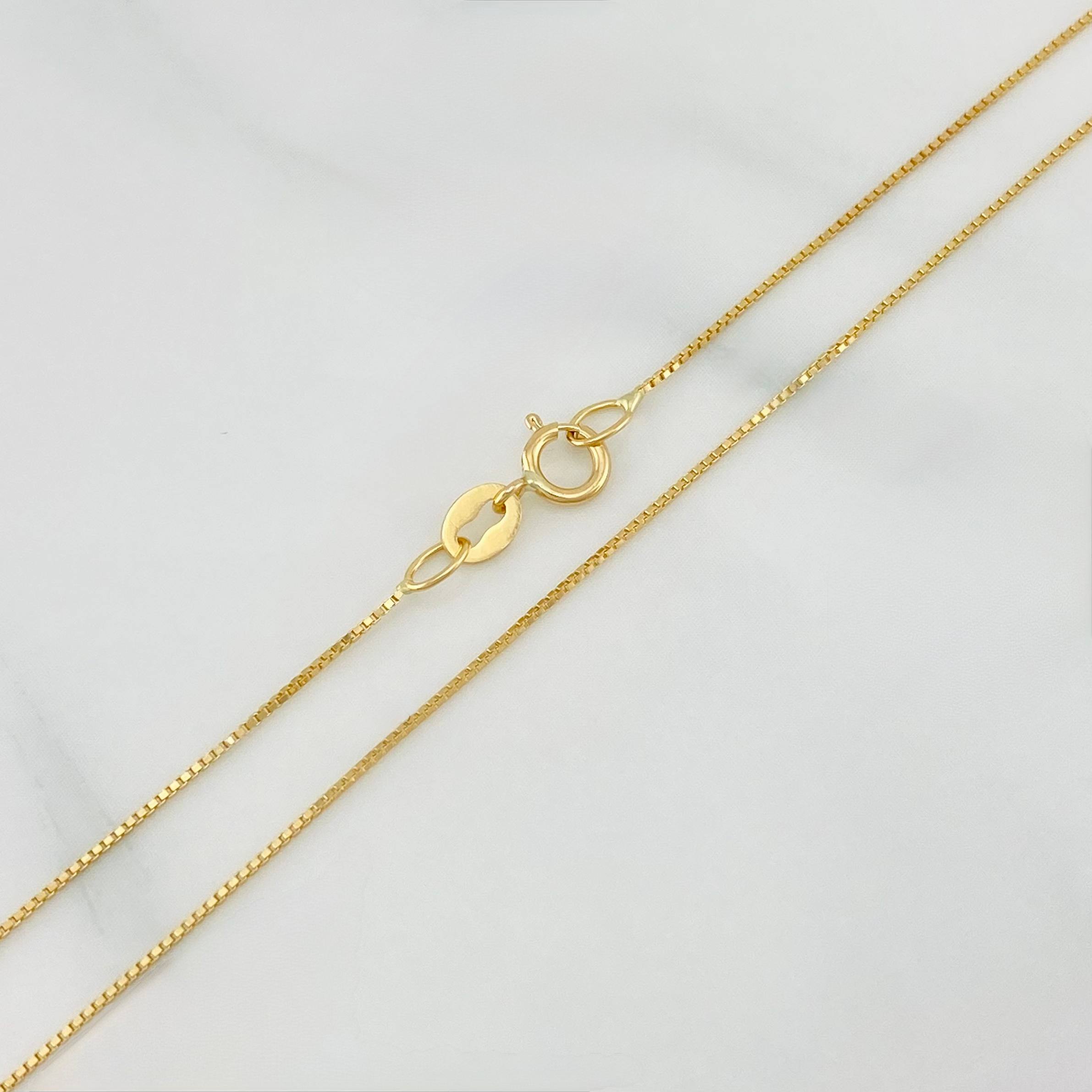 Set Cadena Veneciana + Dije Corona / 1.45g / 45cm Oro Amarillo 18K