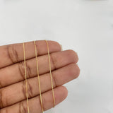 Set Cadena Veneciana + Dije Cruz Cristo / 1.55g / 45cm Oro Amarillo 18K