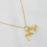 Set Cadena Veneciana + Dije Tres Gracias / 1.8 g / 45 cm Oro Amarillo 18K