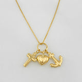 Set Cadena Veneciana + Dije Tres Gracias / 1.7 g / 45 cm Oro Amarillo 18K