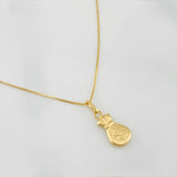 Set Cadena Veneciana + Dije Bolsa Dinero / 1.6 g / 45 cm Oro Amarillo 18K