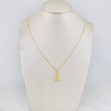 Set Cadena Veneciana + Dije Bolsa Dinero / 1.6 g / 45 cm Oro Amarillo 18K