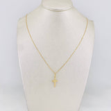 Set Cadena Veneciana + Dije Cruz Cristo / 1.55g / 45cm Oro Amarillo 18K