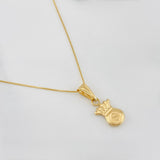 Set Cadena Veneciana + Dije Bolsa De Dinero / 1.85g / 45cm Oro Amarillo 18K