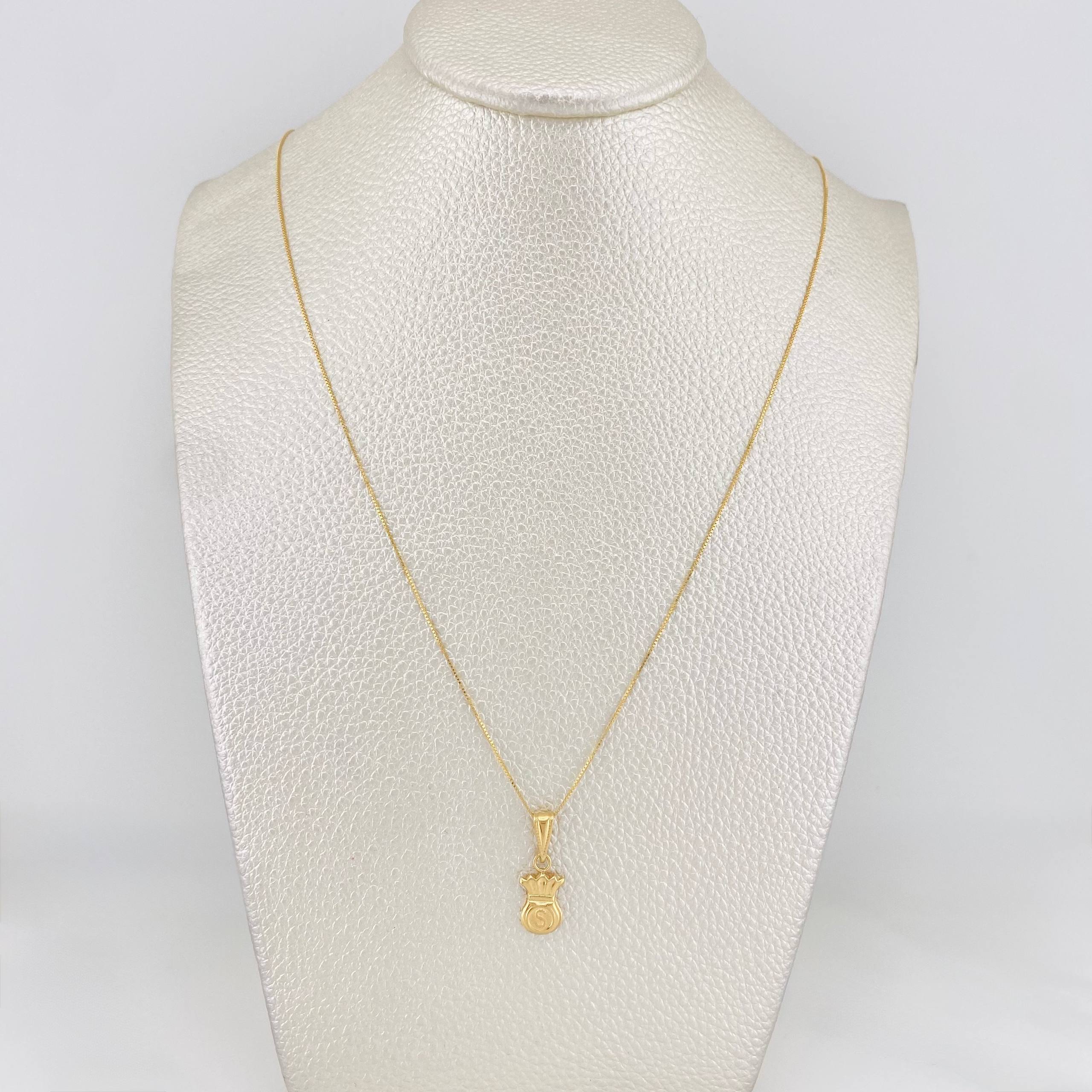 Set Cadena Veneciana + Dije Bolsa De Dinero / 1.85g / 45cm Oro Amarillo 18K