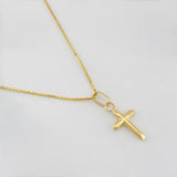 Set Cadena Veneciana + Dije Cruz / 1.4 g / 45 cm Oro Amarillo 18K