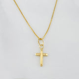 Set Cadena Veneciana + Dije Cruz / 1.4 g / 45 cm Oro Amarillo 18K