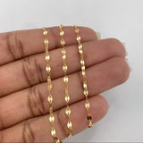 Set Cadena Flor Espejo + Dije San Benito / 1.8 g / 40 cm Oro Amarillo 18K