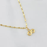 Set Cadena Flor Espejo + Dije Infinito / 1.35g / 40cm Oro Amarillo 18K
