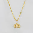 Set Cadena Flor Espejo + Dije Infinito / 1.35g / 40cm Oro Amarillo 18K