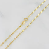 Set Cadena Flor Espejo + Dije Infinito / 1.35g / 40cm Oro Amarillo 18K