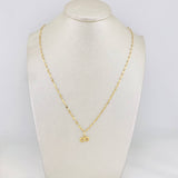 Set Cadena Flor Espejo + Dije Infinito / 1.35g / 40cm Oro Amarillo 18K