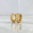 Candongas Texturizadas 3.85gr / 1.2cm / Oro Amarillo 18K