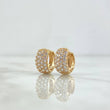 Candongas Tupidas 3gr / 1.1cm / Circones Blancos Oro Amarillo 18K