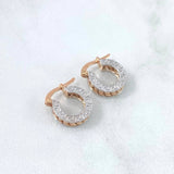 Candongas Tribal 4.85gr / 1.5cm / Dos Oros Blanco Rosa 18K