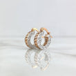 Candongas Tribal 4.85gr / 1.5cm / Dos Oros Blanco Rosa 18K