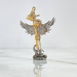 Dije San Miguel Arcangel 5.8gr / 4.8cm / Circones Blancos Dos Oros Amarillo Blanco 18K