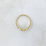 Anillo Corazon 1.55gr / T7 / Circones Blancos Oro Amarillo 18K