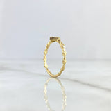 Anillo Corazon 1.55gr / T7 / Circones Blancos Oro Amarillo 18K