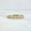 Anillo Churumbela Esferico 1.9gr / T6 1/4 / Circones Blancos Oro Amarillo 18K