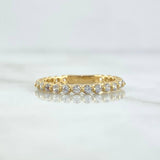 Anillo Churumbela Esferico 1.9gr / T6 1/4 / Circones Blancos Oro Amarillo 18K