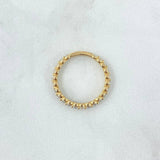 Anillo Churumbela Esferico 1.95gr / T6 1/2 / Circones Blancos Oro Amarillo 18K  ©