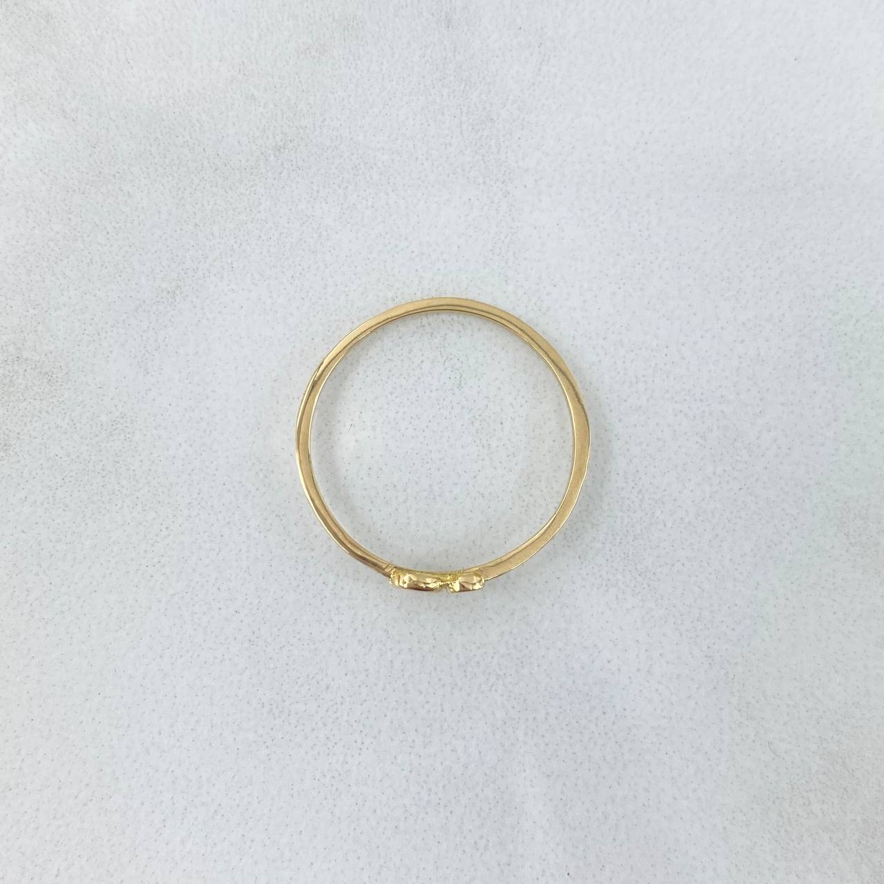Anillo Bipunteado 0.95gr / T6 3/4 / Oro Amarillo 18K  ©