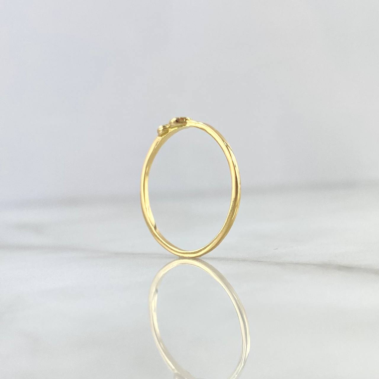 Anillo Bipunteado 0.95gr / T6 3/4 / Oro Amarillo 18K  ©