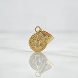 Dije San Benito 0.4gr / 1.8cm / Troquelado Oro Amarillo 18K