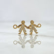 Herraje Niños 0.8gr / 2cm / Circones Blancos Oro Amarillo 18K