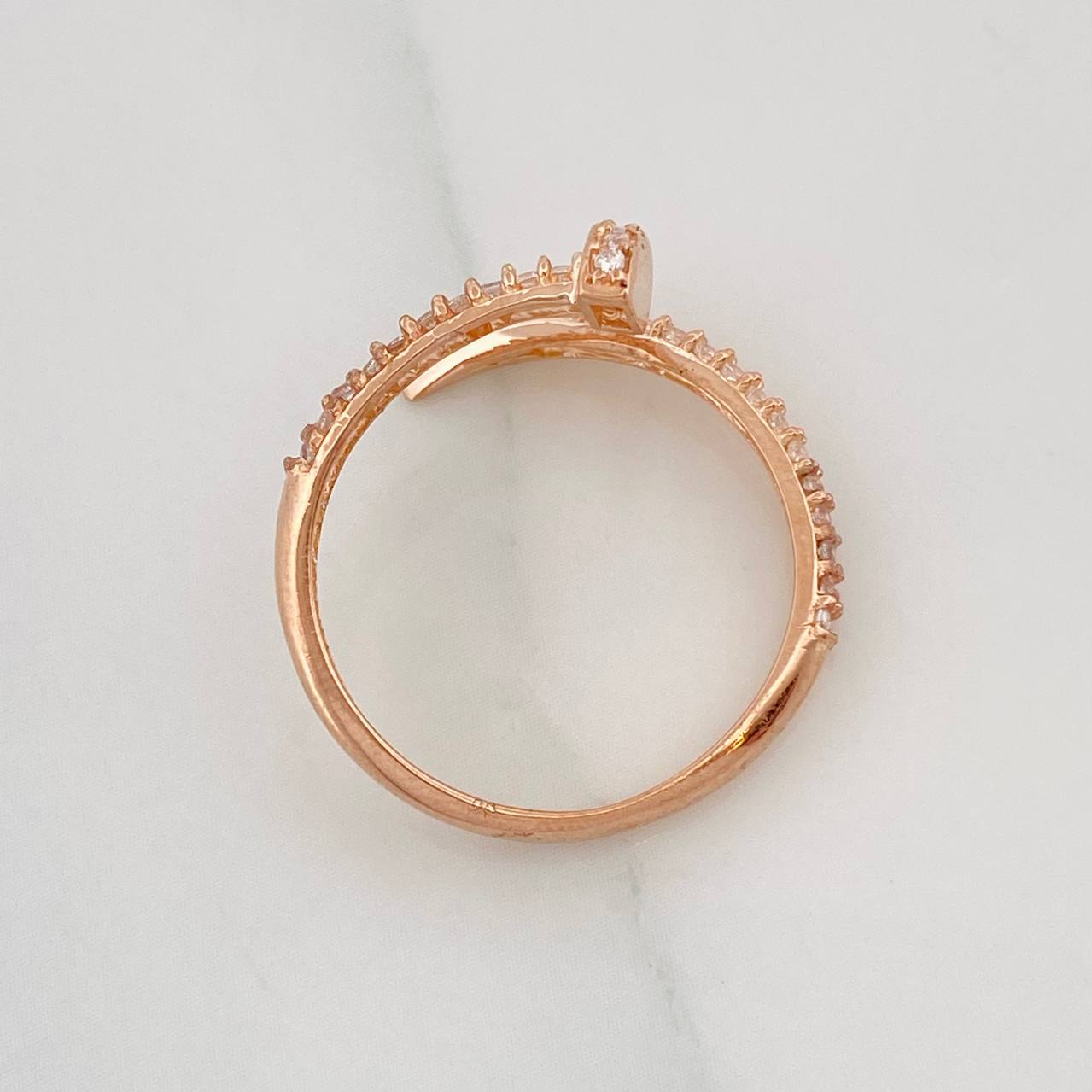 Anillo Clavo 2.45g / T7 1/4 Oro Rosa 18K