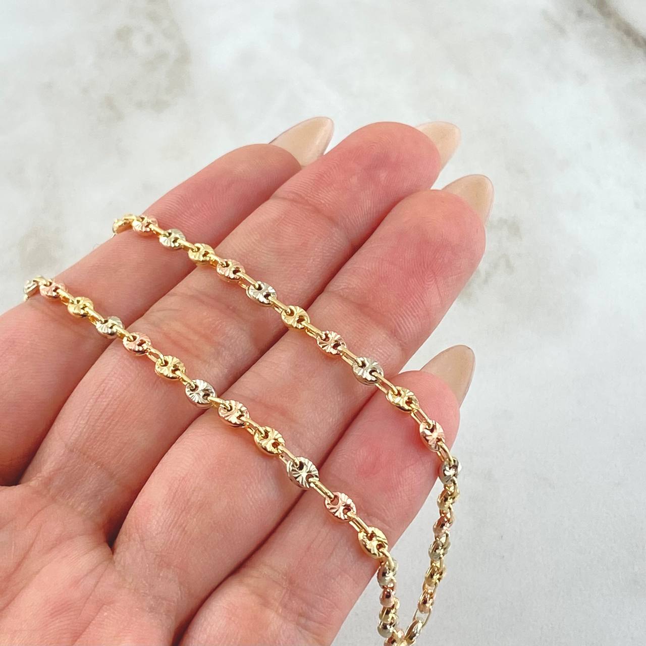 Cadena GC 10.5gr / 70cm / Tres Oros 18K