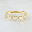 Anillo Corazones 1.15gr / T4 3/4 / Oro Amarillo 18K