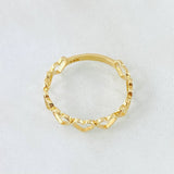 Anillo Corazones 1.15gr / T4 3/4 / Oro Amarillo 18K