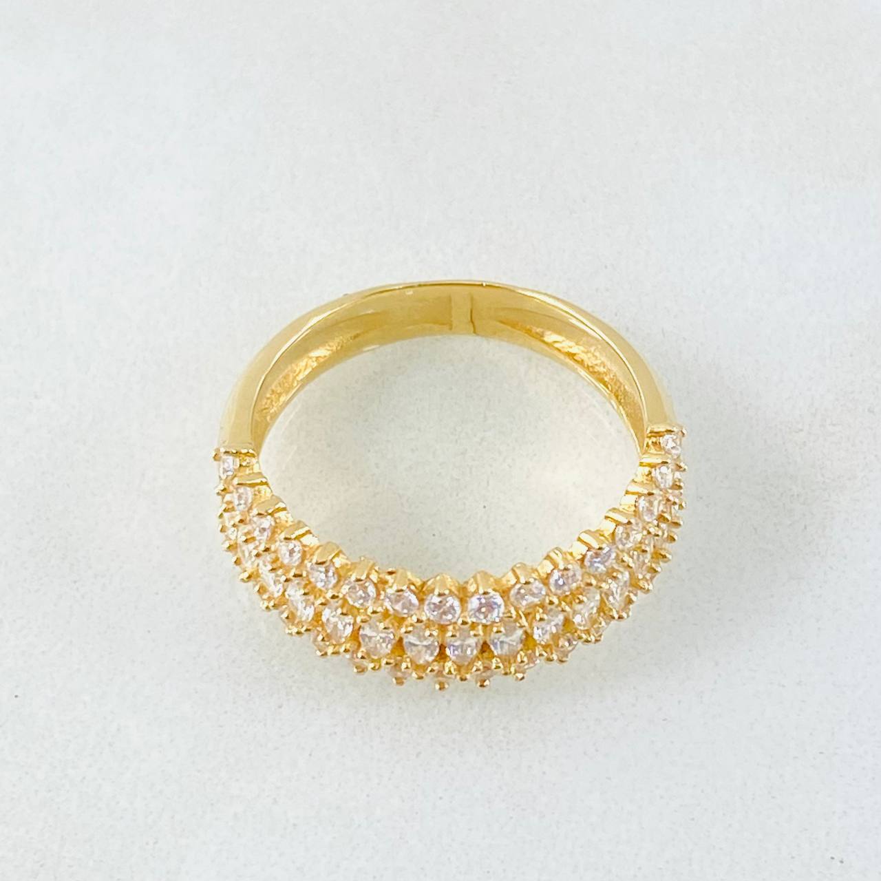 Anillo Churumbela Carril Tupido 4.5gr / T6 1/2 / Oro Amarillo 18K *