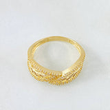 Anillo Hojas Entralazadas 4.3gr / T8 3/4 / Oro Amarillo 18K *