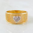 Anillo Enmallado Corazon 3.95gr / T8 / Dos Oros Amarillo Blanco 18K *