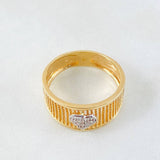 Anillo Enmallado Corazon 3.95gr / T8 / Dos Oros Amarillo Blanco 18K *