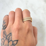 Anillo Ola Carriles 3.9gr / T9 / Oro Amarillo 18K *