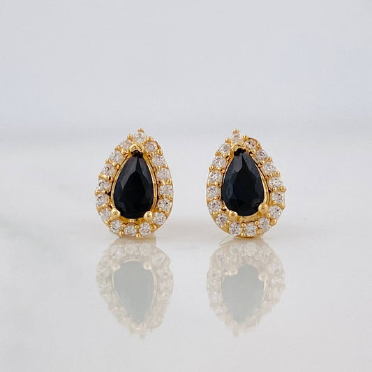 Topos Halo Lágrima 1.2g / 5.9mm Oro Amarillo 18K