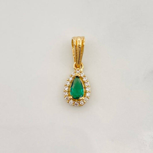Dije Halo Lágrima 0.7g / 1.5cm Oro Amarillo 18K
