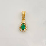 Dije Halo Lágrima 0.7g / 1.5cm Oro Amarillo 18K