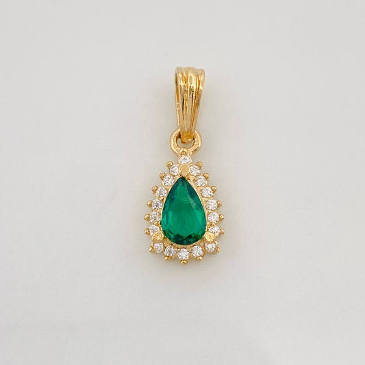 Dije Halo Lágrima 1.1g / 1.8cm Oro Amarillo 18K