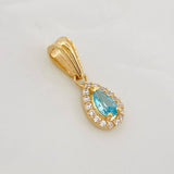 Dije Halo Lágrima 0.65g / 1.5cm Oro Amarillo 18K