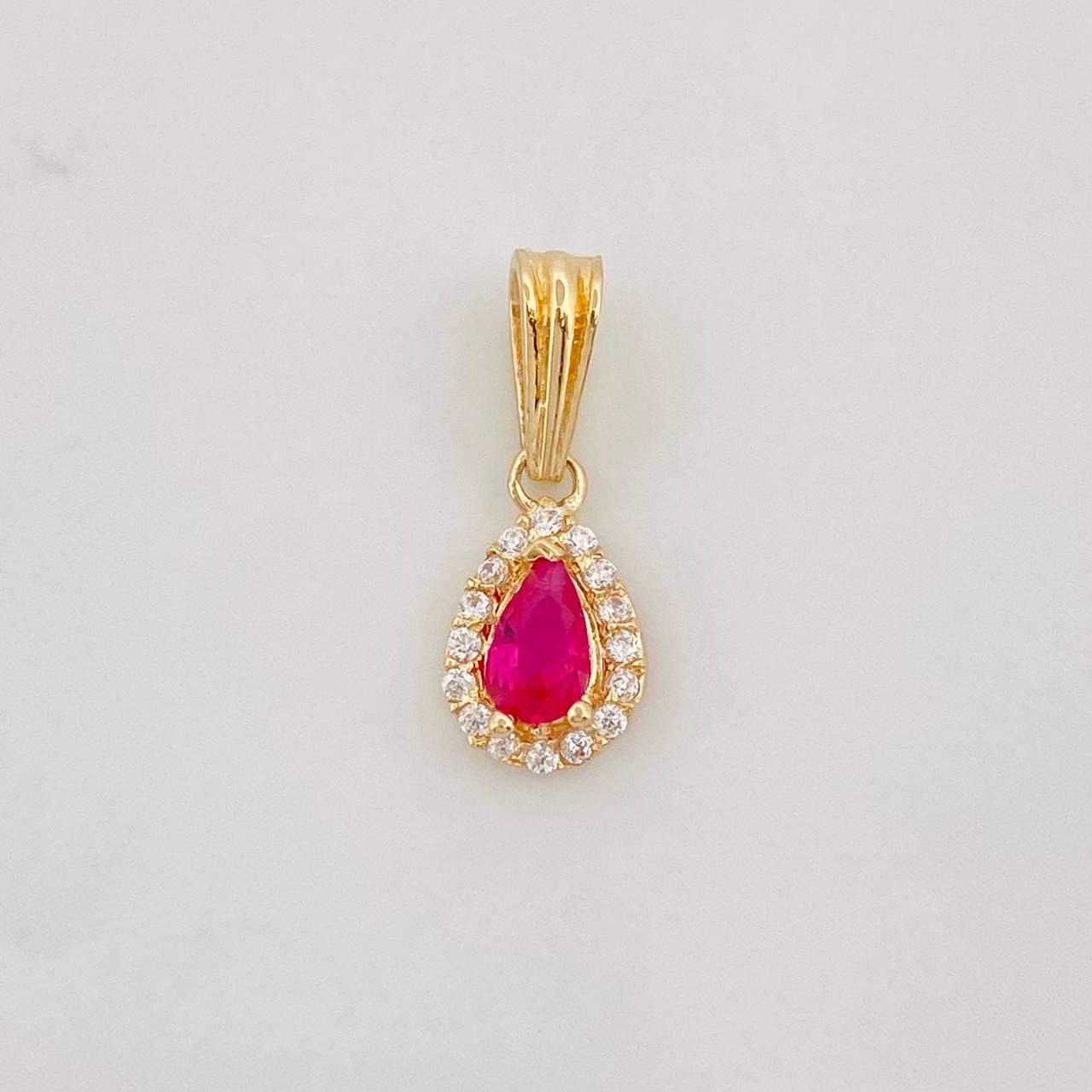 Dije Halo Lágrima 0.65g / 1.5cm Oro Amarillo 18K