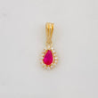 Dije Halo Lágrima 0.65g / 1.5cm Oro Amarillo 18K