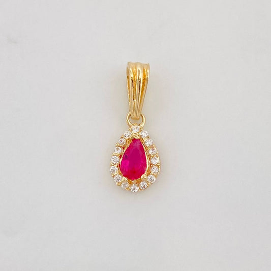 Dije Halo Lágrima 0.65g / 1.5cm Oro Amarillo 18K