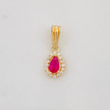 Dije Halo Lágrima 0.65g / 1.5cm Oro Amarillo 18K